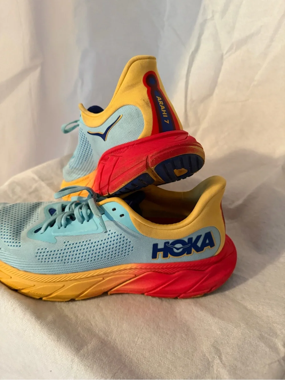 Hoka  men’s Light Blue & Yellow Running Shoes